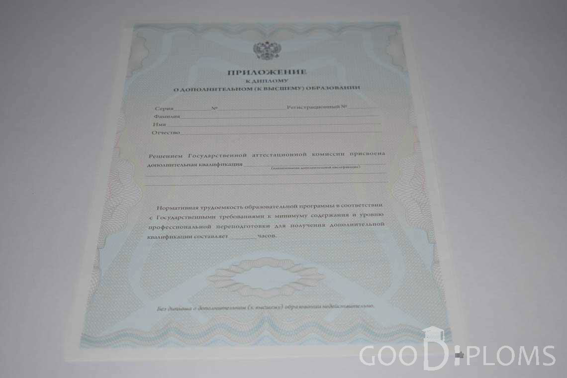 Приложение к Диплому МВА период выдачи 2011-2020 -  Сыктывкар